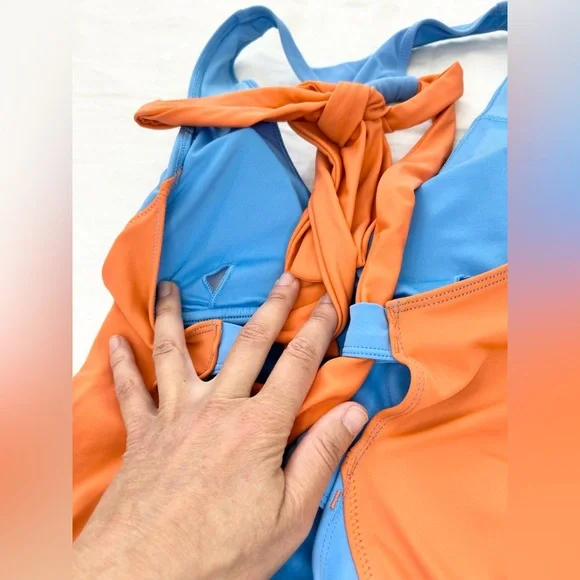 Fabletics Lace-Up Racerback Swimsuit - Picture 8 of 15